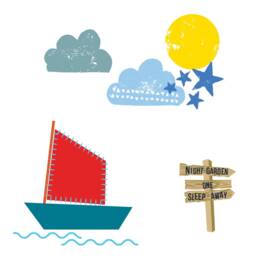 In The Night Garden Boat Scene Iggle Piggle Wall Sticker, Sticker Pack - thumbnail 2