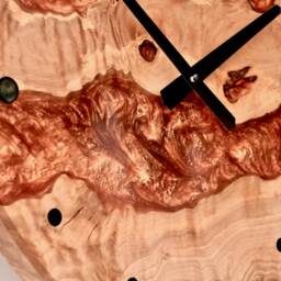 Epoxy & Wood Wall Clock, Wood Resin Wood, Resin, Handmade, Loft Style, Modern Home Decor, Resin Bedroom Decor - thumbnail 3