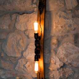 Rustic Wine Barrel Wall Sconce Reclaimed Wood Vintage Light - thumbnail 4