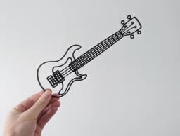 Electric Guitar Instrument - Wall Art Hanging Decoration Home Decor Black Printinghive - thumbnail 1