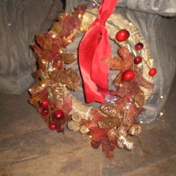 Danish Rustic, Scandinavian Highly Fragrant Led Light Lite Christmas Door Wreath, .internal Use Only - thumbnail 2