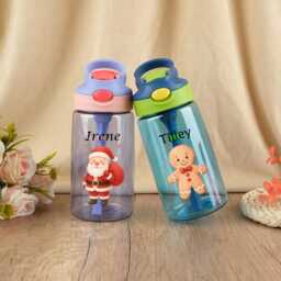Personalized Kids Toddler Plastic Cup, Custom Santa Claus Design, Vintage Christmas Childs Back To School, Granddaughter, Grandson - thumbnail 4