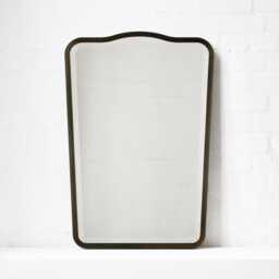 Art Deco Inspired Bevelled Mirror With Bronze Patina Frame - Vintage N.4 - thumbnail 1