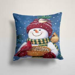 Christmas Cushion Cover/Snowman Reindeer Case/Holly Jolly Noel Pillow Cover/Merry New Year Top/Christmas Gnomes - thumbnail 3