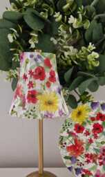 Beautiful Decoupaged Vibrant Floral Usb Rechargeable Table Lamp. Indoor/Outdoor Lamp.hand Decorated