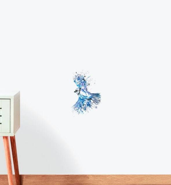 Bluetiful - Blue Jay Wall Sticker Decal - Illustration Stickers, Animals Decals, Home Decor, Illustrations