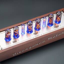 Nixie Tube Clock In-14 Vintage Wooden Case - Temp Sensor Gps [Rg8, Usb, Musical] Boyfriend, Husband, Vintage, Glowing Clock, Gift, Steampunk - thumbnail 3