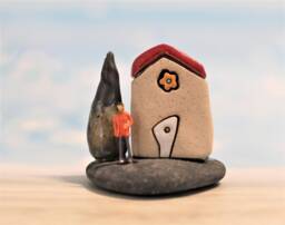 Small Whimsical Art Object, Unique Gift For Boss, Office Decor & Desk Accessories - thumbnail 1