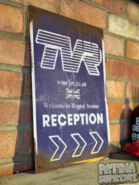 Tvr Factory Sign Vintage Style Rusty Metal Mancave Wall Art - image 1