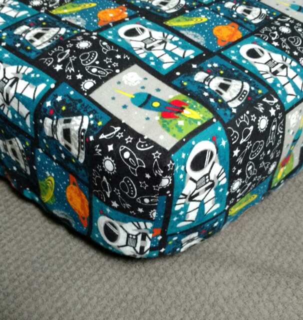 Space Astronaut Crib Sheet Cotton Or Flannel Baby Bedding - image 1