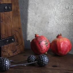 ??etal Flower Sculpture, Allium Bouquet Decorative Plants On Wood Base, By The Steel Style Things - thumbnail 4