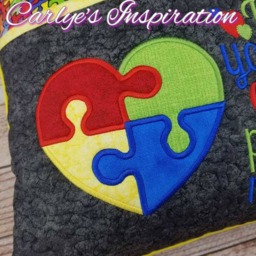 I Love You With Every Piece Of My Heart Bundle Storybook Pillow Designs - 5x7 Design Includes 2 Digital Designs Puzzle Applique - thumbnail 3