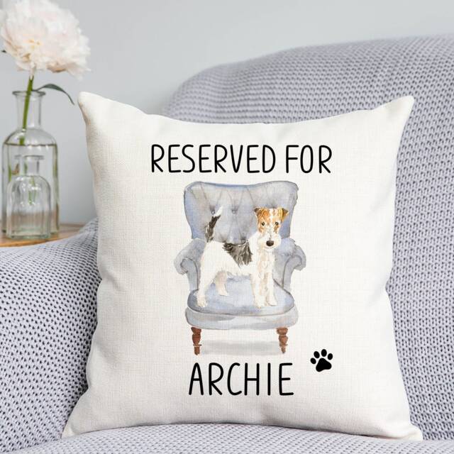 Fox Terrier Cushion - Dog Related Gift Reserved For Dog Cushion Gift