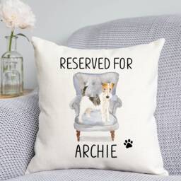Fox Terrier Cushion - Dog Related Gift Reserved For Dog Cushion Gift