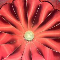 Silk Satin Fabric & Fringed Chandelier, Lamp Shade - thumbnail 3