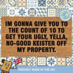 I'm Gonna Give You To The Count Of 10, Get Off My Property, Home Alone Doormat, Funny Leaving Gift For Mum - thumbnail 1