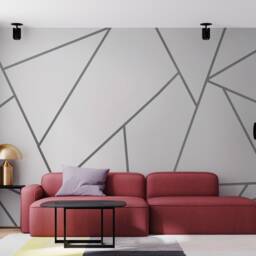 Geometric Line Wall Vinyl Set Decals, Peel & Stick, Modern Minimal Art - Unique Room Decor, Non Metallic Finish - thumbnail 2