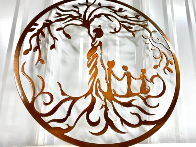 Metal Tree Of Life - Decor Mother With Children Wall Art Gift For Mom Grandma Mother's Day - image 1