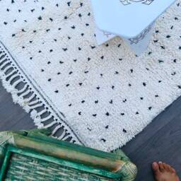 Moroccan Rug, Handmade Beni Ourain Minimalistic Wool Custom Made Berber Area Tapis Marocain, Large Rug - thumbnail 3