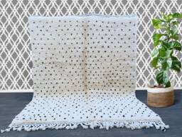 Moroccan Rug, Handmade Beni Ourain Minimalistic Wool Custom Made Berber Area Tapis Marocain, Large Rug - thumbnail 1