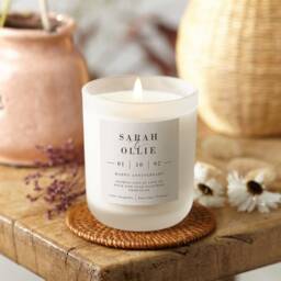 30Th Pearl Anniversary Gift - Personalised Scented Candle Gifts For Couple - thumbnail 1