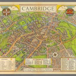 A Pictorial Map Of Cambridge - Vintage Antique 1929 Old Map Wall Print Poster Art Hoffman, Spencer G - thumbnail 3