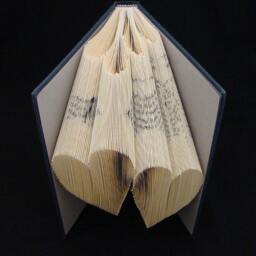 Double Heart Love Wedding Anniversary Gift Folded-Book Art Sculpture - thumbnail 3