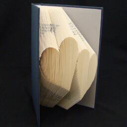 Double Heart Love Wedding Anniversary Gift Folded-Book Art Sculpture - thumbnail 4