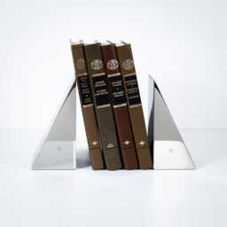 Handmade Brown Terrazzo Bookends, Bookend Set, Bookshelf Organizer, Gift For Book Lovers - thumbnail 3