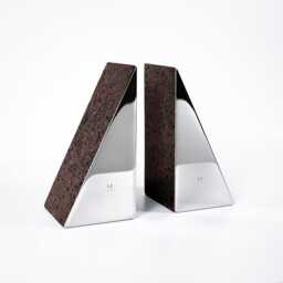 Handmade Brown Terrazzo Bookends, Bookend Set, Bookshelf Organizer, Gift For Book Lovers