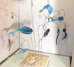 Flying Fish Glass Mobile