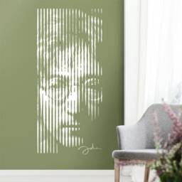 Wall Sticker John Lennon For A Dark Background Wall Tattoo Beatles Music Vinyl Room Interior Decoration - thumbnail 3