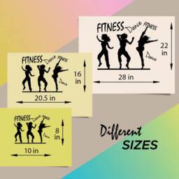 In-Style Decals Wall Vinyl Decal Art Sticker Fitness Dance Words Dancing Girls Women Dancers Sports Lettering Gym Mural Design 2002 - thumbnail 3