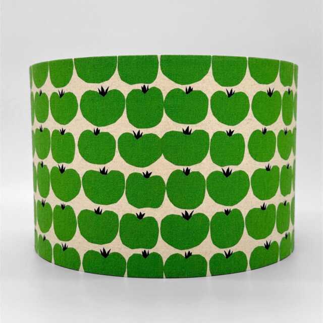 Handmade Tomato Lampshade Japanese Cotton Canvas, Green Or Red, Lamp Ceiling Fitting - image 1