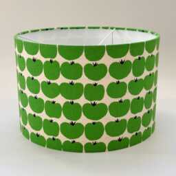 Handmade Tomato Lampshade Japanese Cotton Canvas, Green Or Red, Lamp Ceiling Fitting - thumbnail 2