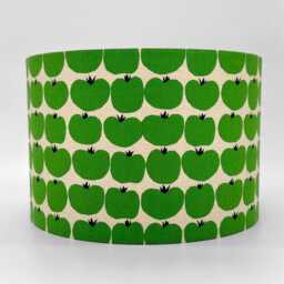 Handmade Tomato Lampshade Japanese Cotton Canvas, Green Or Red, Lamp Ceiling Fitting - thumbnail 1