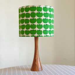 Handmade Tomato Lampshade Japanese Cotton Canvas, Green Or Red, Lamp Ceiling Fitting - thumbnail 3