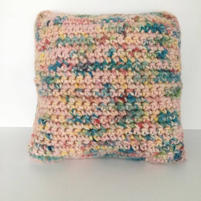 Chunky Knit Yarnicorn Pink Cushion 45cm - image 1