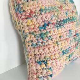 Chunky Knit Yarnicorn Pink Cushion 45cm - thumbnail 2
