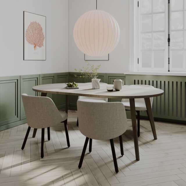 Round Expandable Dining Table - Solid Oak Customisable Oakwell Collection - image 1