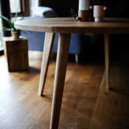 Round Expandable Dining Table - Solid Oak Customisable Oakwell Collection - thumbnail 4