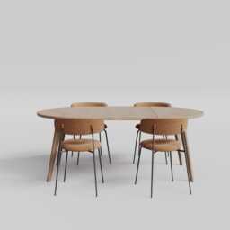 Round Expandable Dining Table - Solid Oak Customisable Oakwell Collection - thumbnail 3