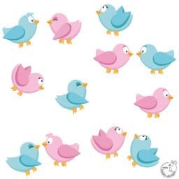 "Wall Sticker ""Baby Birds 12-Set" - thumbnail 1