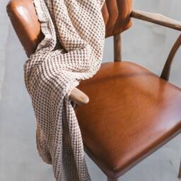 Linen Waffle Towel, Linen Hands Towel, Beige Bath Towel, Beige Beach Guest Sauna Cotton Face Towel - thumbnail 3