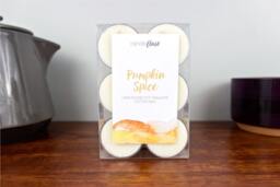 Pumpkin Spice Soy Tea Light Candles - 6 - Halloween Candle Fall