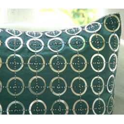 "Designer Teal Blue European Pillow 24""x24""/26""x26" - thumbnail 2