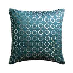 "Designer Teal Blue European Pillow 24""x24""/26""x26"