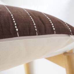 Brown Tribal Hemp Hand Woven Natural Dye Color Hmong Lumbar Pillow Cover - thumbnail 4