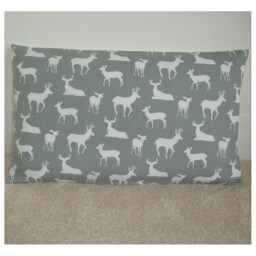 "Stag Pillow Cover Oblong Gray Bolster Accent Throw Cushion Sham 20"" X 12"