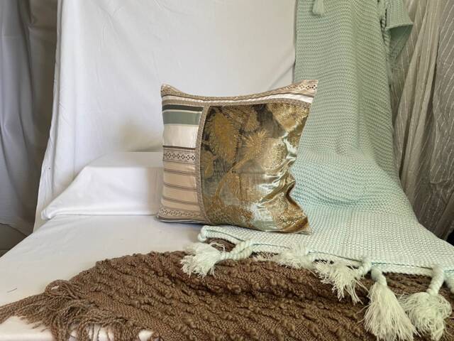 Mineral Green Silk Velvet Pillow Cover 18 - image 1